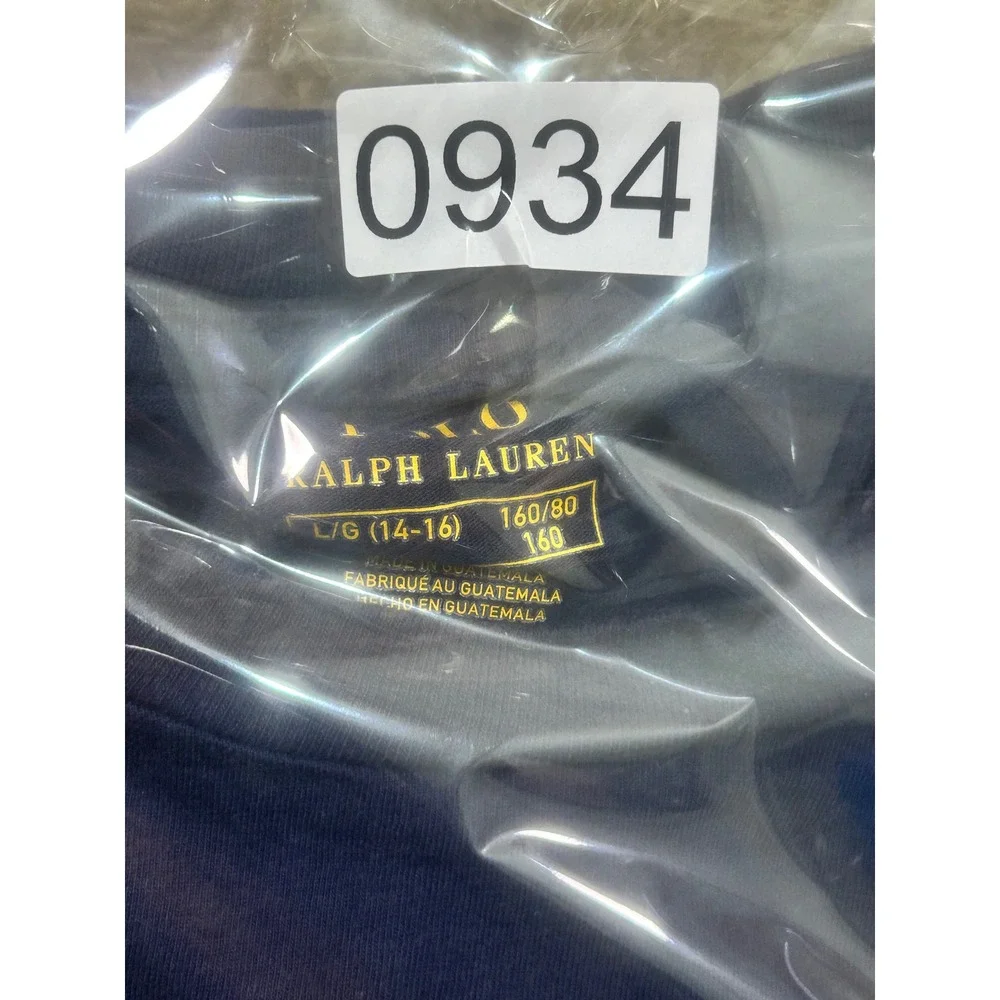 Polo‎ Ralph Lauren US Open 2022 Tennis T Shirt Kids Large L Navy Blue